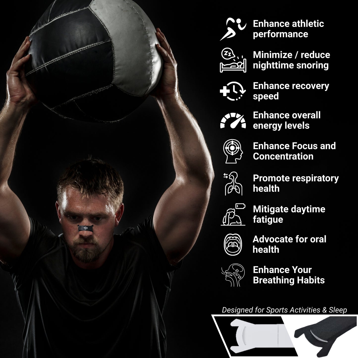 BreathePro™ Premium Athletic Nose Strips 2.0 (35 Counts)
